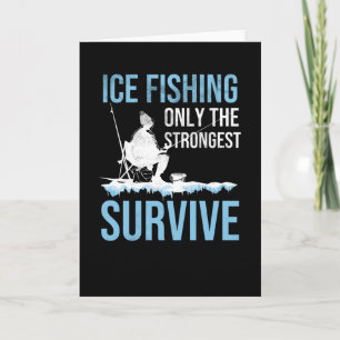 Carte Cadeau de pêche à la glace   Pêcheur sur glace Ama