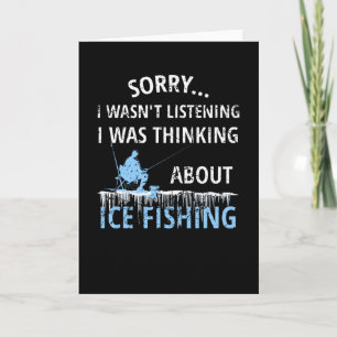 Carte Cadeau de pêche à la glace   Pêcheur sur glace Ama