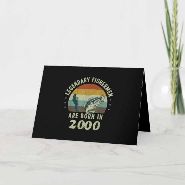 Carte Cadeau de pêche drôle pour 21 ans pour un annivers (Devant)