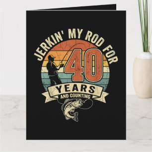 Carte Cadeau de pêche drôle pour 40 ans