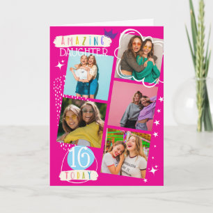 Carte Cadeau de photos de fille pour les 16 ans Souvenir