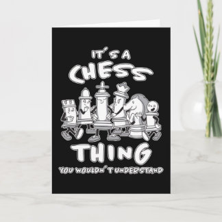 Carte Cadeau de pièce d'échecs Joueur d'échecs Jeu d'éch