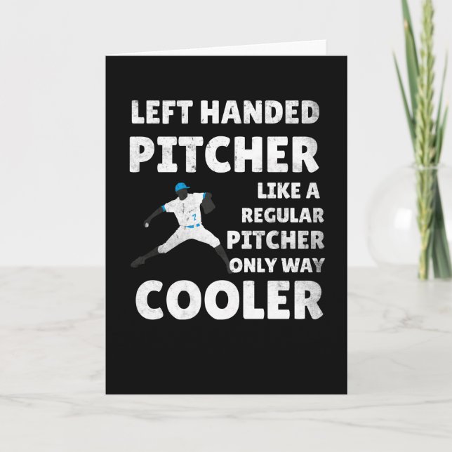 Carte Cadeau de Pitcher à gauche | Lefty Pitcher Basebal (Devant)