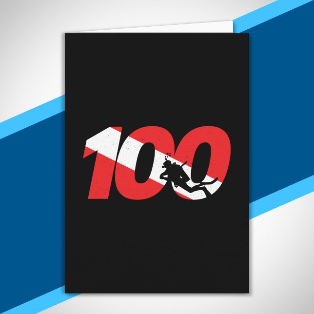 Carte Cadeau de plongée - 100e plongée - Plongée - Plong (Créateur téléchargé)