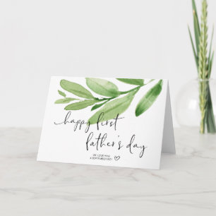 Carte Cadeau de première fête des pères Greenery Happy p