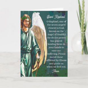 Carte Cadeau de prière de l'ange guérisseur Saint Raphaë