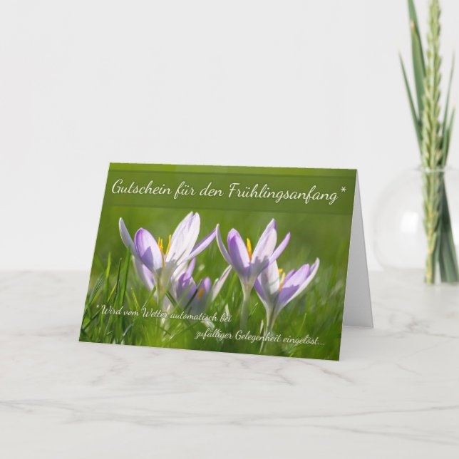 Carte cadeau de printemps pour vos proches ! (Devant)