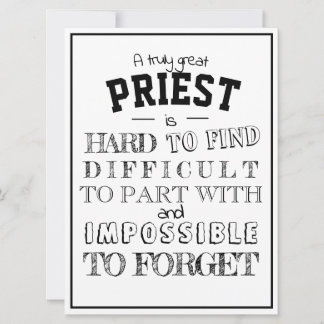 Carte Cadeau de remerciement pour PRÊTRE catholique