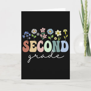 Carte Cadeau de rentrée scolaire à fleurs sauvages de 2e