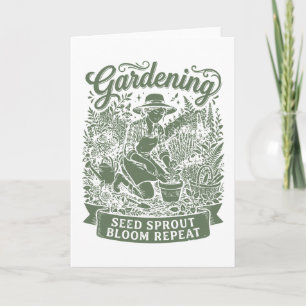 Carte Cadeau de répétition de floraison de semis de jard