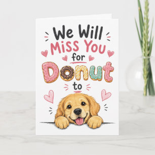 Carte Cadeau de retraite de donut de chien drôle d'adieu
