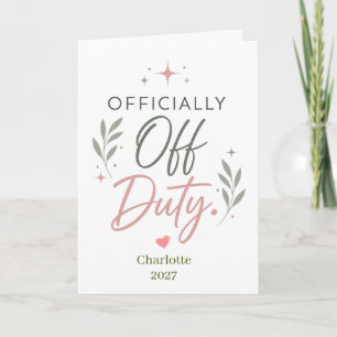 Carte Cadeau de retraite personnalisé officiellement hor