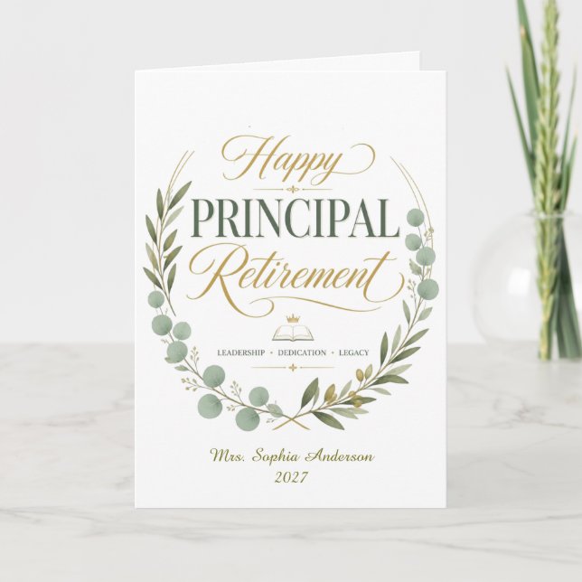 Carte Cadeau de retraite personnalisé pour un directeur  (Devant)