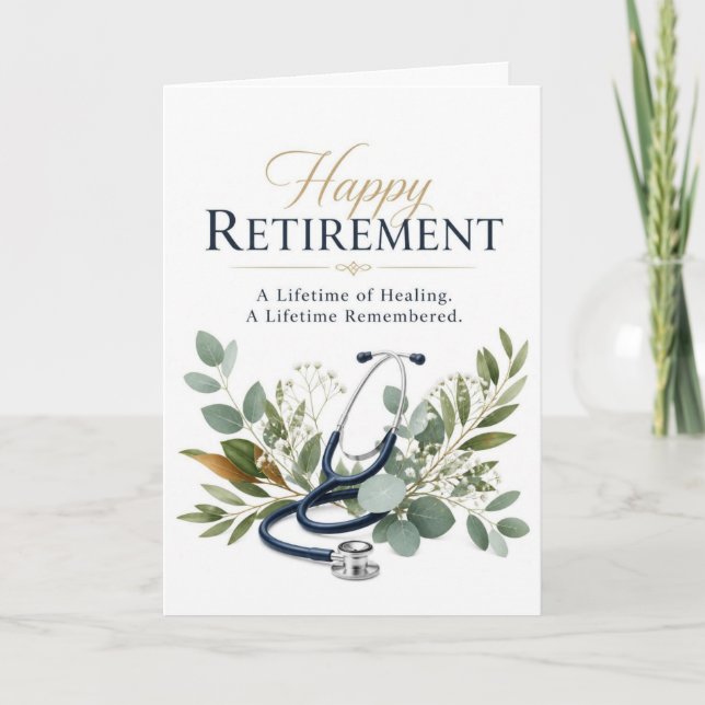 Carte Cadeau de retraite pour médecin (Devant)