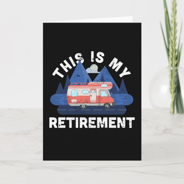 Carte Cadeau de retraite pour passionné de motorhome (Devant)