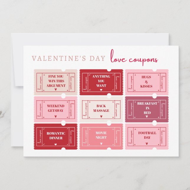 Carte cadeau de Saint-Valentin personnalisable (Devant)