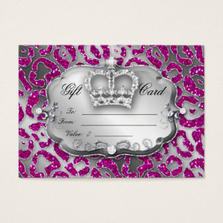 Carte cadeau de salon Bijoux Leopard rose Argent C