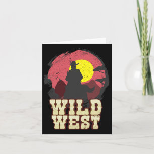 Carte Cadeau de selle de cow-boy Western Country Wild We
