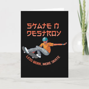 Carte Cadeau de skateboard destructeur de travailleur de