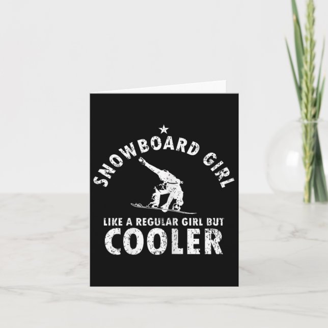 Carte Cadeau De Snowboard Pour Fille Snowboard Winterspo (Devant)