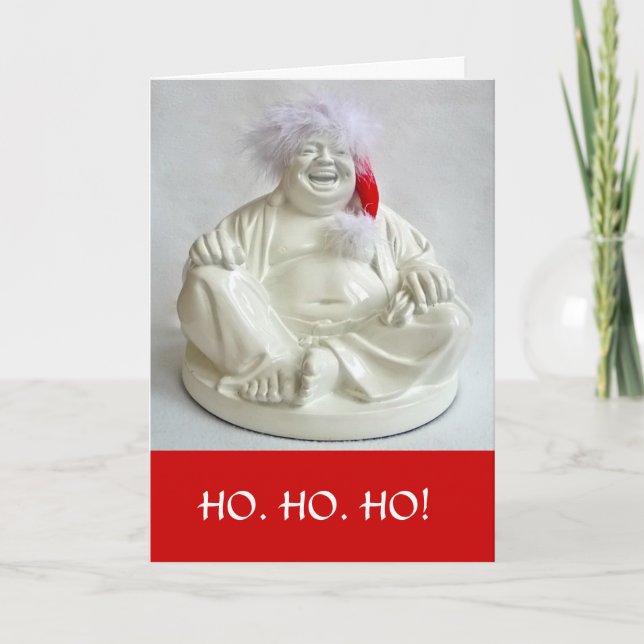 Carte cadeau de vacances Bouddha rire (Devant)