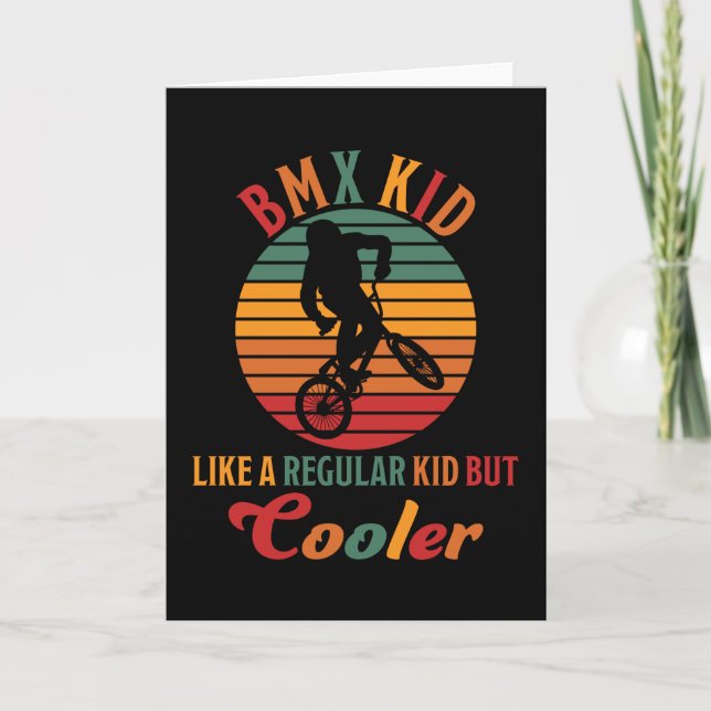 Carte Cadeau de vélo BMX Kid comme un enfant régulier ma (Devant)