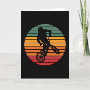 Carte Cadeau de vélo de sport BMX vintage freestyle fun