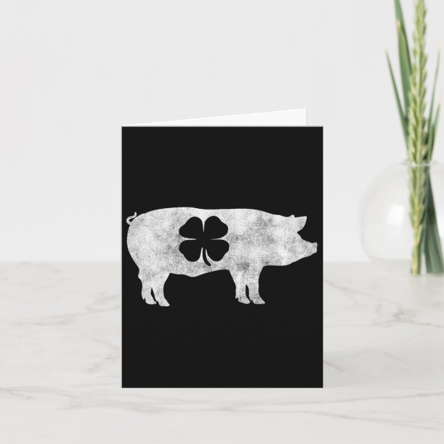 Carte Cadeau de viande BBQ porc cochon Saint-Patrick Sha (Devant)