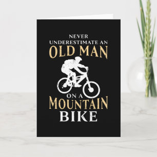 Carte Cadeau de VTT pour vieil homme cycliste
