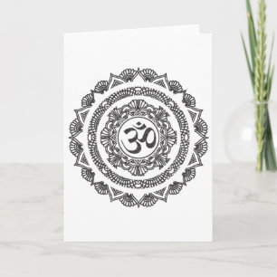 Carte Cadeau de yogi Bouddha symbole Om Mandala Yoga