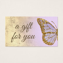 carte cadeau design papillon lavande