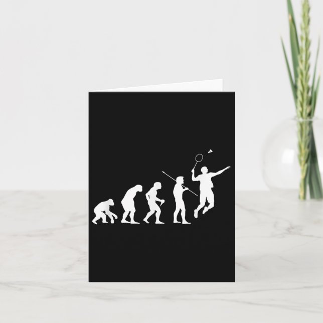 Carte Cadeau d'évolution pour joueur de badminton pour t (Devant)