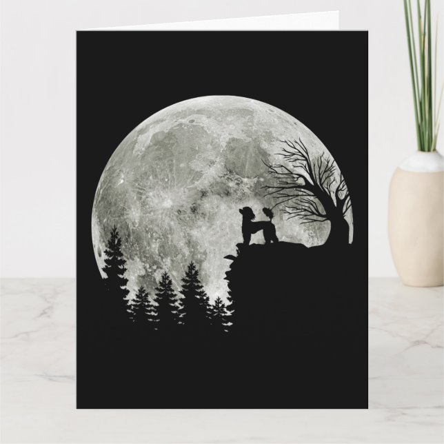 Carte Cadeau d'Halloween pour amateur de caniche sur une (Devant)