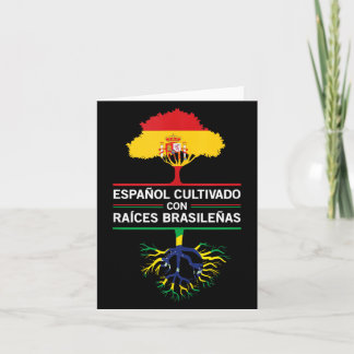 Carte Cadeau d'héritage Drapeaux Espagne Brésil Fans exp