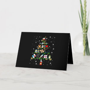 Carte Cadeau d'infirmière   Sapin de Noël d'appareil d'i