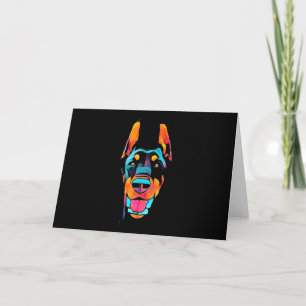 Carte Cadeau Doberman   Doberman Coloré