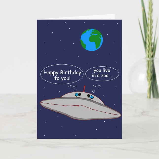 Carte Cadeau d'occasion de vaisseau spatial extraterrest (Devant)