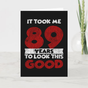 Carte Cadeau drôle d'anniversaire 89 ans vintage