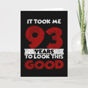 Carte Cadeau drôle d'anniversaire 93 ans vieux de 93 ans