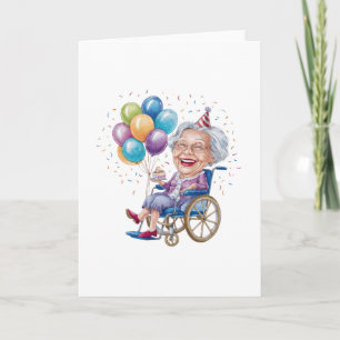 Carte Cadeau drôle d'anniversaire pour grand-mère âgée p
