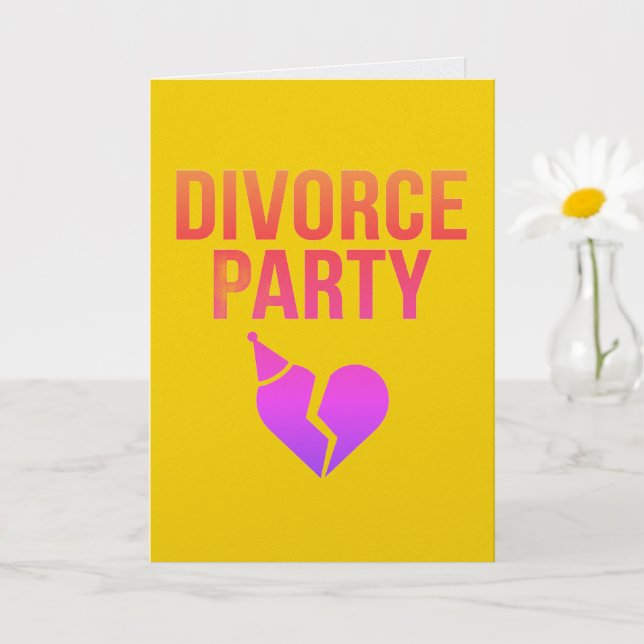 Carte cadeau drôle de divorce  (Petite plante)
