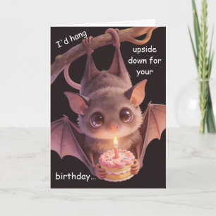 Carte Cadeau drôle de fete de chauve-souris pour elle