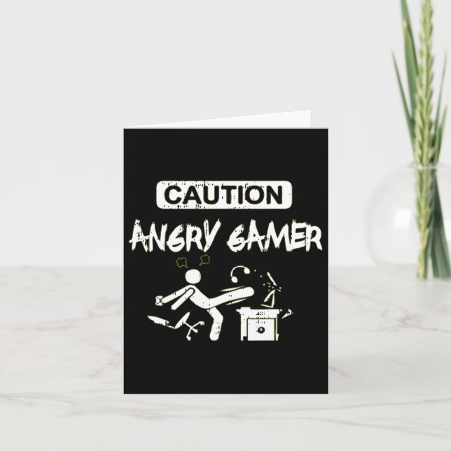 Carte Cadeau drôle de jeu vidéo d'ordinateur de joueur e (Devant)