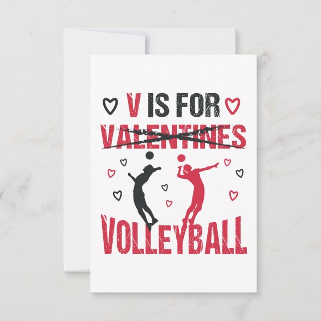 Carte Cadeau drôle de la Saint-Valentin V pour Volleybal (Devant)