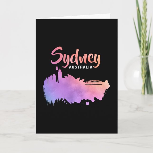 Carte Cadeau drôle de la ville de Sydney Australie vue s (Devant)
