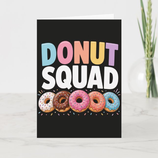 Carte Cadeau drôle de l'équipe de donuts pour amateur de (Devant)