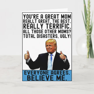Carte Cadeau drôle de maman Trump pour la fête des mères