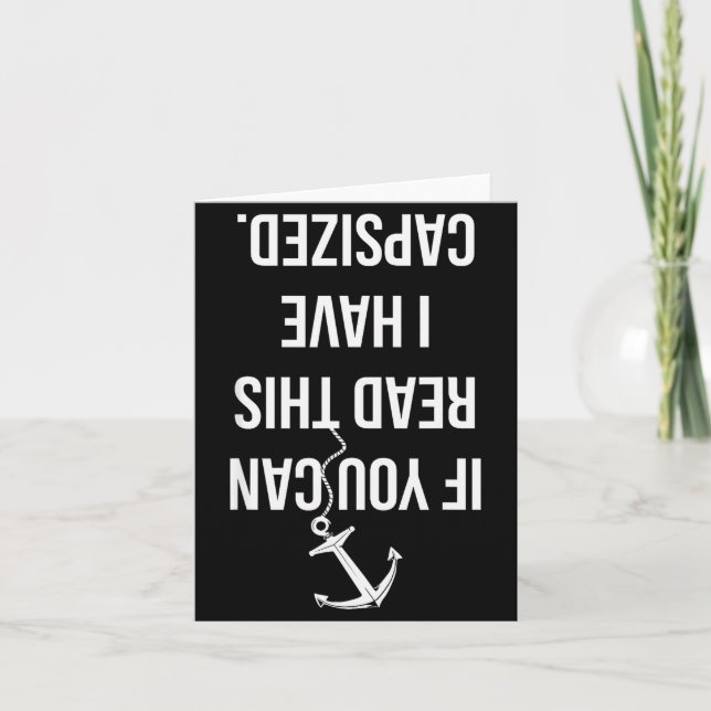 Carte Cadeau drôle de marin voile nautique bateau voilie (Devant)