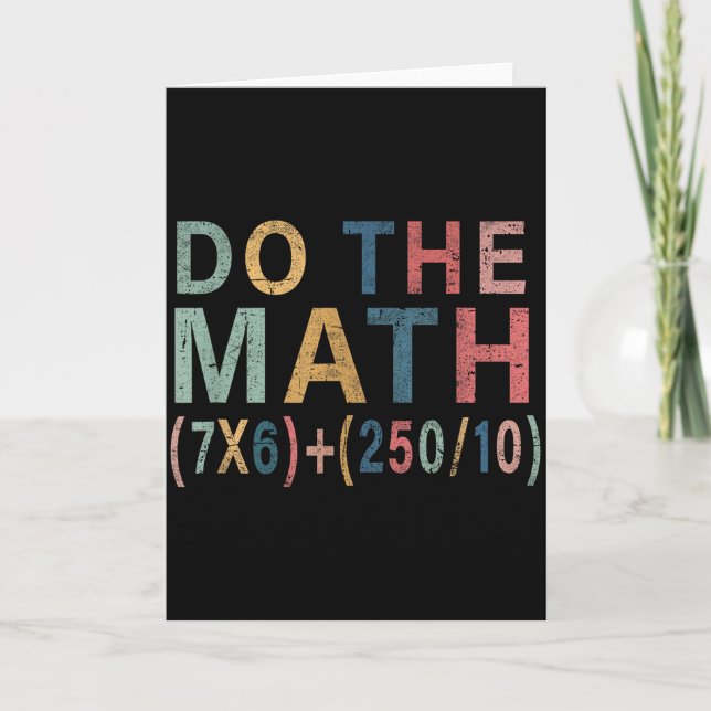 Carte Cadeau drôle de mème de maths pour enseignant, hom (Devant)
