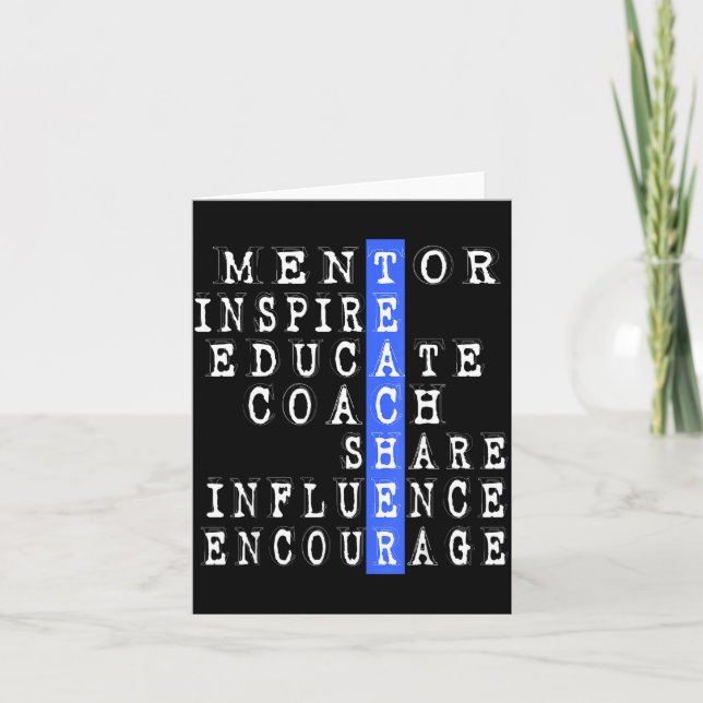 Carte Cadeau drôle de mentor d'enseignant pour le person (Devant)